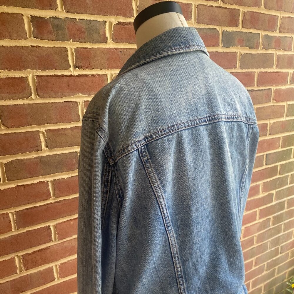 American Eagle Distressed Jean Jacket Size XL - Picture 9 of 15